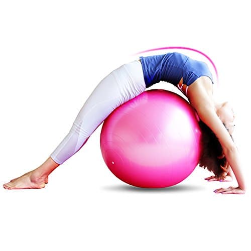 Yoga Exercise Ball Super Strong Bearing Force 2000lbs - Studio Quality Dual-Sided Non-slip Stability with Anti-burst Technology for Pilates Yoga and other fitness ball exercises in Three Sizes ( Size : 55cm )