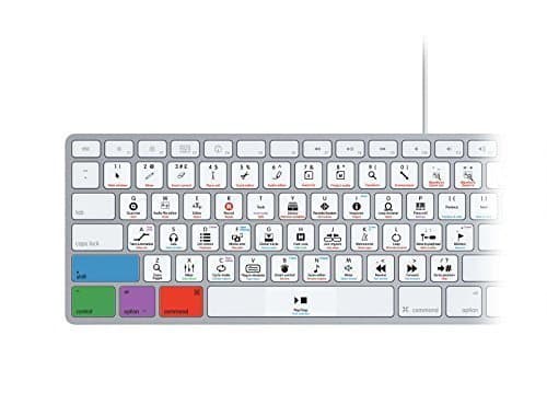 Apple Logic Pro X Keyboard Stickers | Mac | QWERTY UK, US | Special for Apple Keyboards. Glare-free vinyl stickers.