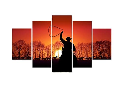 Cowboy 5 Sunset Frameless Murals