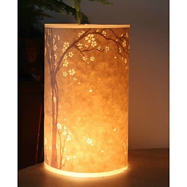 Floor Lamp 1 Light Novelty Tree Pattern Parchment Lampshade 220V