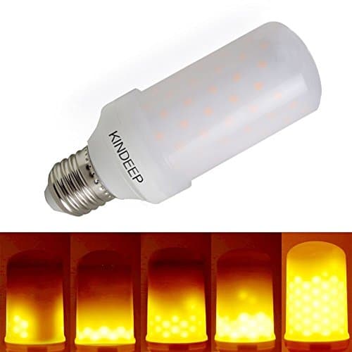KINDEEP Burning Flame LED Bulb E27, 150Lumens, 1500K True Fire Color, Decorative Lamp for Christmas, Halloween, Festival, Party, Pack of 1