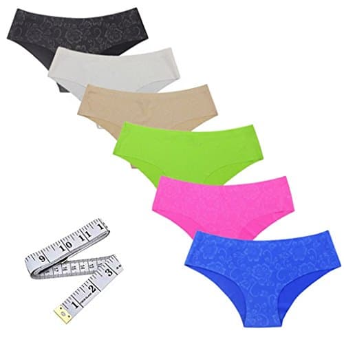 Women's Invisible Seamless Bikini Underwear Intimates Briefs Back Coverage Hipster(3 Pack OR 6 Pack)
