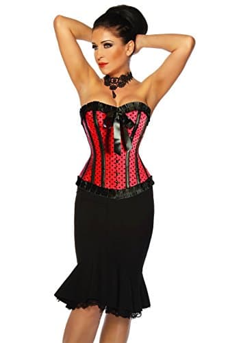 Atixo Rockabilly Corset Red/black, Other, multicoloured, L