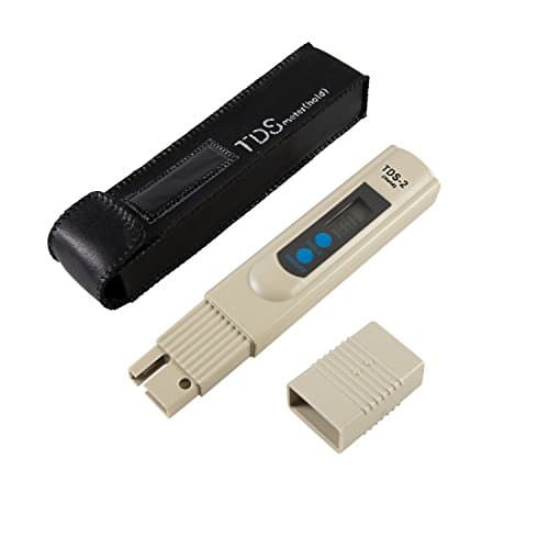 PureOne T2 | ppm TDS Digital Meter with Hold Function for Testing Water Quality Of Pool Aquarium Domestic Water Systems Water Filter Osmosis Measuring Range 0 – 9.990ppm | Plus Leather Case