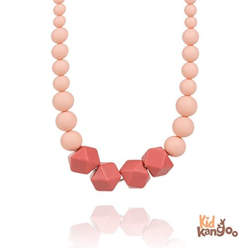 Bite collar for babies - Lactation teether with organic silicone antibacterial food - Lactation teether - collar assembled so that it is not tangled - Teether with patented material that guarantees the use in infants and children - Does not contain BPA, cadmium, latex, metals, PVC Or any other toxic substance - teething drinker collar for teething - easy washing with soap and in dishwasher - waterproof teether collar. Skin color and red