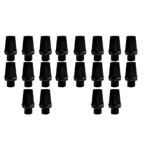 20Pcs Retro Pendant Plastic Cord Grips Strain Relief Cable Lock , Black