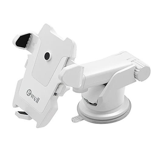 Cell Phone Car Holder,Rowell 360 Rotating Universal Windshield Dashboard Car Mobile Phone Mount Cradle (Adjustable Distance) for iPhone 7/7 Plus,iPhone 6, Samsung Galaxy S8