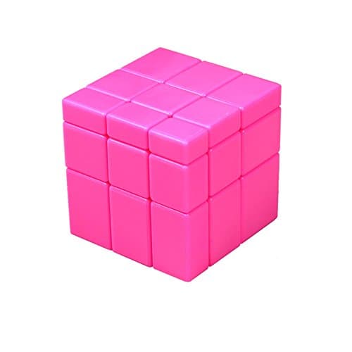 FCBB Mirror Cube 3x3x3 Stickerless Speed Cube Puzzle Rose Red