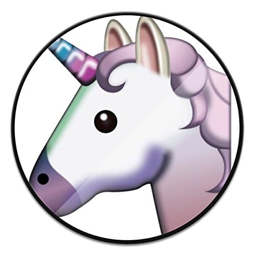 Personalized Custom Mounts and Holder, Expanding Stand Popular Grip Mount Sockets for Cell Phones,Smartphones and Tablets - Unicorn Emoji Black