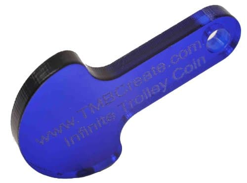 Infinite Trolley Coin / Master Key - Twin Pack Transparent Blue