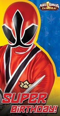 Power Rangers Samuari Birthday Card
