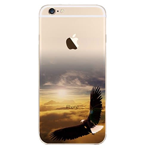 XFAY iPhone 5 /5s/SE Case, Interesting beautiful new craft design Clear TPU Soft Case Rubber Silicone Skin Cover for iPhone 5 /5s/SE-Eagle flying