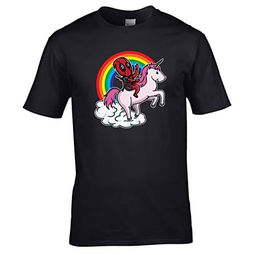 UKPrintwear Deadpool Unicorn Black 4XL