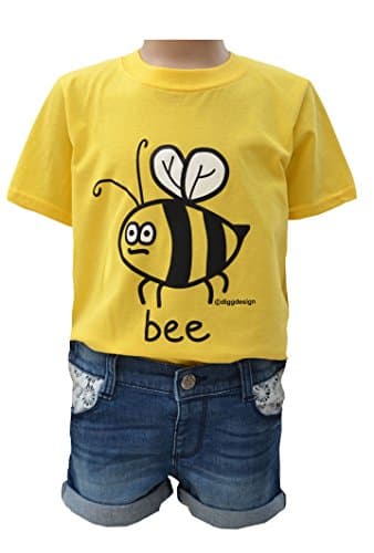 Womens 'Bee' yellow fitted T.shirt