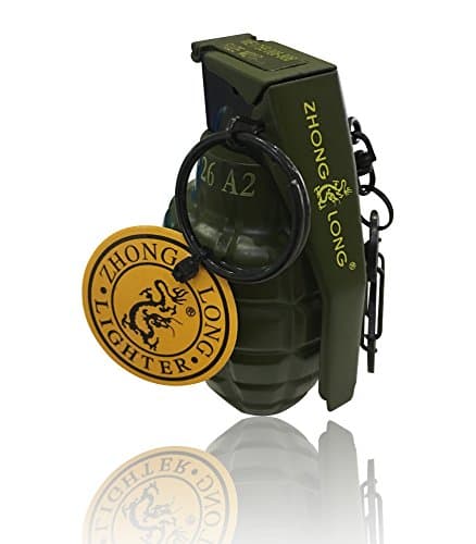 Large Lighter Collection Grenade Cartridge Blade Green Blue Red Flame Granate Grün