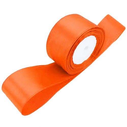 DIMDIM 1 roll (25 yards/roll) 20mm single face Satin Ribbon Webbing Decoration Gift Christmas Ribbons(red) (Color : Orange)