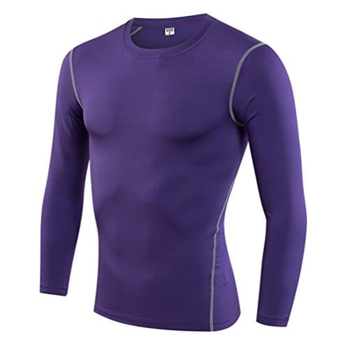 TieNew Mens Fast Dry Compression Base Layers/Baselayer Top Long Sleeve Under Shirt - Crew Neck,Mens & Boys Pro Performance Sport Compression Base Layer Top T-Shirts