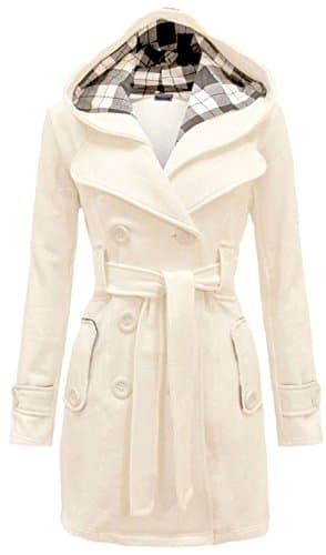 Womens Long Sleeve Belted Button Fleece Coat