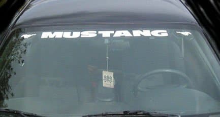 Mustang Windshield Decal with Ponies by New Look Graphics