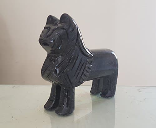 Decorative Black Marble Lion Alhambra Granada