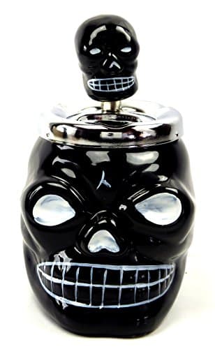 Ashtray Ash Tray Ashtray Halloween Spin Ashtray Black Killer Gothic Punk Horror Skull Design 4424