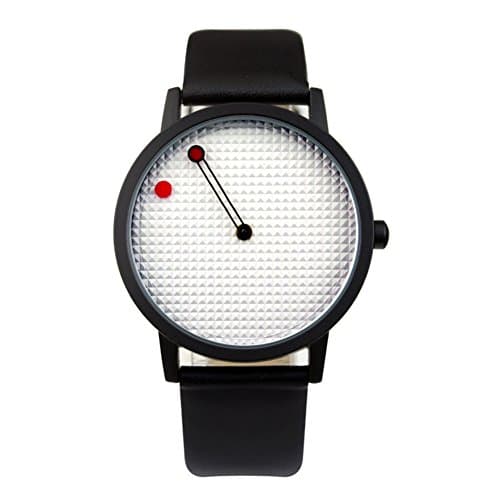Simple creative design steel woven strap watch/ geometrical suspension Visual dots watch-D