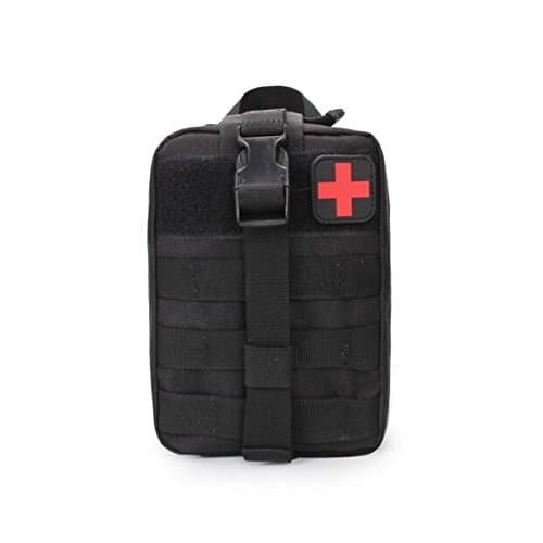 Gaodear Tactical MOLLE Rip-Away First Aid Kit EMT Pouch Outdoor Emergency Pack Medic Bag,Tactical Survival for Camping, Hiking,Fishing and Travel (Black)