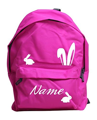 Children's Personalised Bunny Rabbit Rucksack, Fuchsia