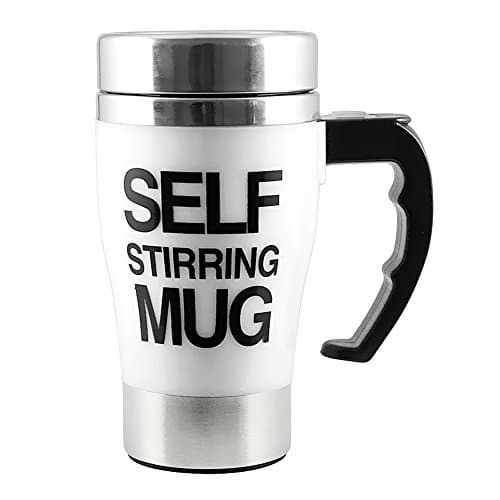 Flyproshop 350ml Portable Lazy Auto Self Stirring Mug Mixing Tea Coffee Cup Perfect For Office Home Gift (White)