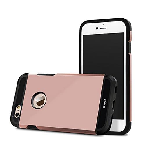 iphone 7 case LB World Tough Armour Case, Rugged Case, Shock Resistance, Drop proof, Water proof, Slim fit light weight with Double layer protection for iPhone 7 (4.7inch), Rose Gold)