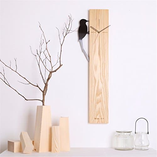 WZ Wallclock bird wood wall clock unique creative modern Minimalist Nordic wall decoration living room bed room Café bar restaurant