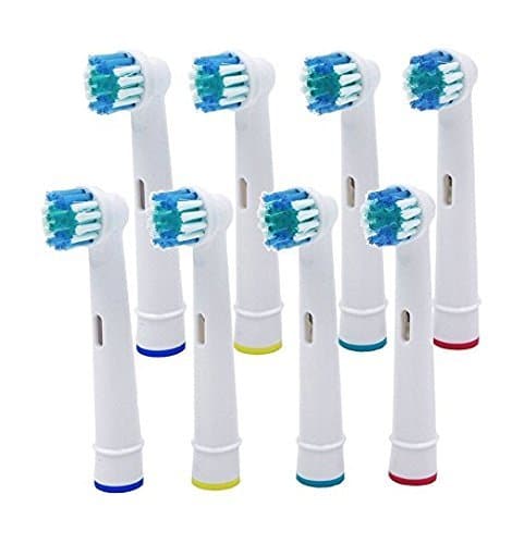 Vinallo 8 PCS Universal Electric Replacement Toothbrush head for Braun Oral B SB-17A Soft Beist
