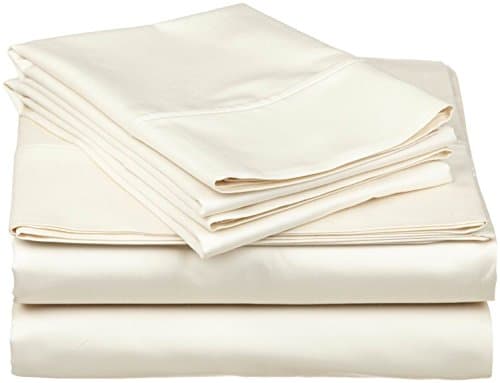 4-Piece Bed Sheet Set -110 GSM Soft Brushed Microfiber–Breathable, Extra Soft and Comfortable - Wrinkle, Fade,Stain Resistant Ivory/Cream solid,UK Super King Size 35 Cm Extra Deep Pocket BY PC Diana Linen