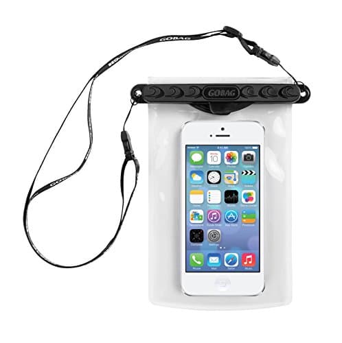 GoBag Dolphin Magnetic Self-Sealing Dry Bag, Black, 4.4" Wide x 6.4" Tall