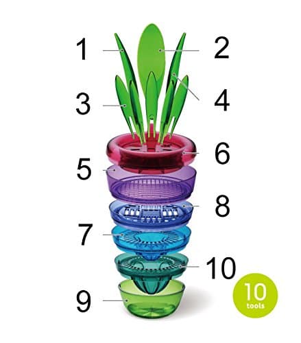 youruichuang 10 PC Vegetable Cutter,Kitchen pots creative gadgets of multi - functional fruit vegetable utensilsq