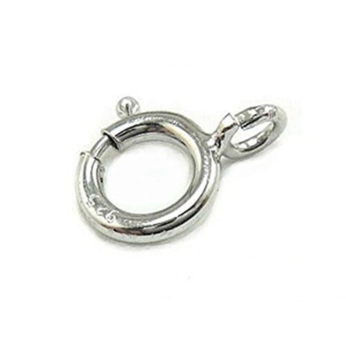 YDT 925 Sterling Silver Bright Spring Open Ring Clasp for Bracelet Necklace Chain Jewelry Making 6mm 10pcs
