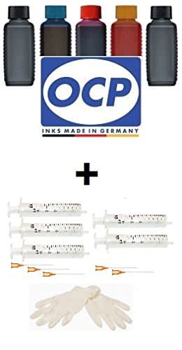 5 x 100 ml OCP Ink Refill (Made in Germany for Canon – Replaces Ref 570/571 Compatible Ink Cartridges (with Chip) for Pixma MG 5750 5750, Pixma MG Series, Pixma MG 5751/Pixma MG 5752, 5753, Pixma Pixma MG MG 6850, Pixma MG 6851, 6852, Pixma Pixma MG MG 6853, Pixma MG 77507751, Pixma MG, Pixma MG 7752, Pixma MG 7753, Pixma TS 5050, Pixma TS 5051, Pixma TS 5053, Pixma TS 5055, Pixma TS 6050, Pixma TS 6051, Pixma TS 6052, Pixma TS 8050, Pixma TS 8051, Pixma TS 8052, Pixma TS 8053, Pixma TS 9050, Pixma TS 9055