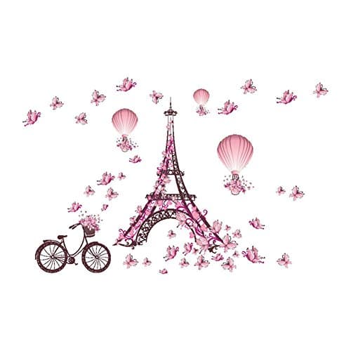 LUVCALS Home Decor Bedroom Removable Paris Eiffel Tower Art Decal Wall Sticker DIY Mural