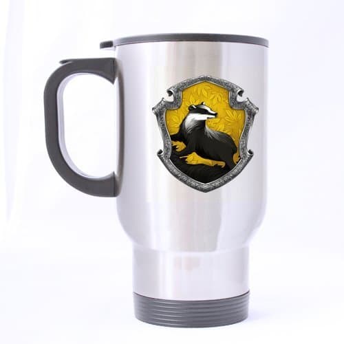 Harry Potter Hufflepuff Logo Pattern Customized Design Travel Mug Coffee Mug Creative Sport Cup Personalized Tea Cup 14OZ