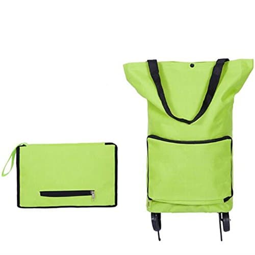 Touch Five 2 in 1 Fold Away Shopping Trolley Folding Shopping Basket Trolley Hand Cart Wheels 55 * 18 * 28 cm 20 L Up to 40kg