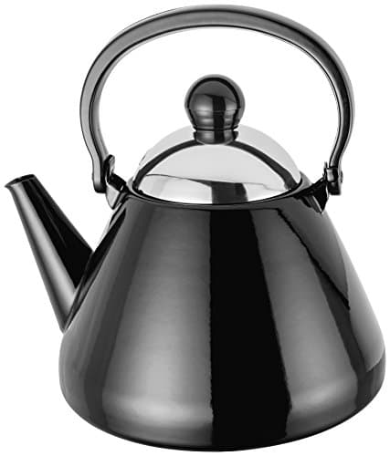 BLACK 1.5L STOVE TOP KETTLE ALL HOBS OVEN SAFE 20CM X 20CM X 22CM 5 YEAR GUARANTEE