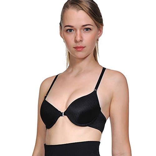 Actex Women's Underwired Comfort Padded Smooth Cup Elegant Shiny Bras Wine Red 36B