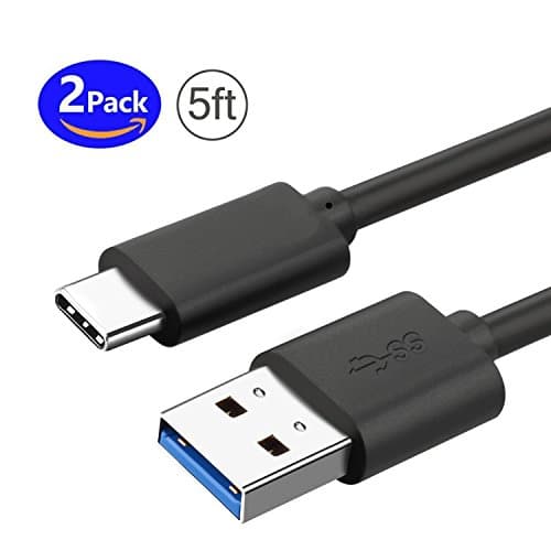 USB Type C Cable, YUMQUA (2 x 5ft) Nylon USB 3.0 to USB C Charger Cable Fast Charging Lead For Samsung S9 S8 Plus/ A3 A5 2017/A8 2018,LG G7 V30,Nintendo Switch,Moto G6,Pixel 2 XL,Xiaomi Mi A1/A2/Mix 2