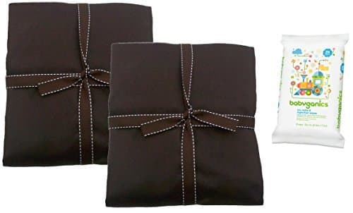 MamaDoo Kids Smart Everlasting Play Yard Sheet 2 Pack with Surface Wipes, Cho...