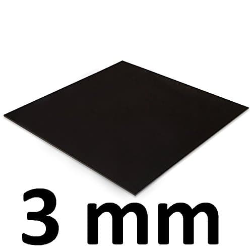 ACRYLIC sheet Black (All sizes Available - Cut-To-Size) (3 x 600 x 500 mm)