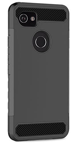 Google Pixel 2 XL Case, Ferlinso Drop Protection Heat Dissipation Dual Layer Hybrid Armor Defender Carbon Fiber Design Potective Case for Google Pixel 2 XL-Black
