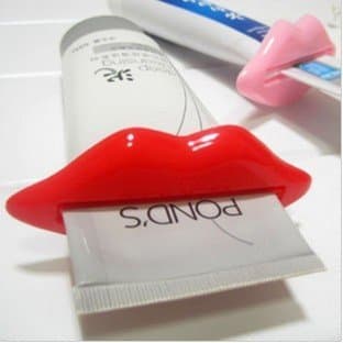 Pinkfee Lip Kiss BathroomToothpaste Cream Squeezer（Red）