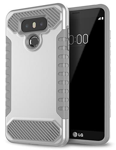 LG G6 Case,iMount Impact Resistant Shock-Absorption Case,Dual Layer Armor Full-Body Protective Case for LG G6,Silver-Grey