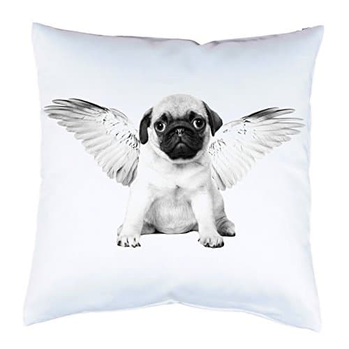 Pillow pug dog with wings 16" cushion