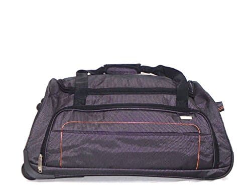 LARGE HOLDALL DUFFEL TRAVEL BAG WITH ROLLING WHEELS DARK GREY